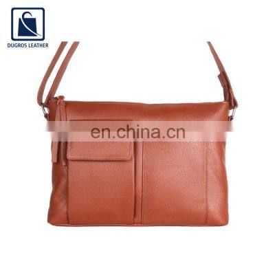 Chairman Lining Material Fashion Style Genuine Leather Men Sling Bag From Indian Manufacturer