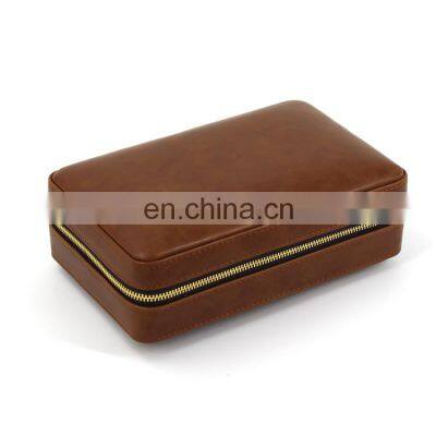 Wholesale Spanish Cedar Humidor Leather Travel Cigar Case