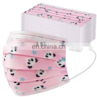 50pcs/Box Kid Face Mask 3 Ply Ear Loop Non woven Disposable FaceMask Protective Face Mask For Children