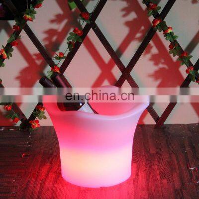 Wholesale customized different color led Champagne Wine Drinks Beer Bucket Illuminated  KTV/ Nightclub Portable LED ice bucket