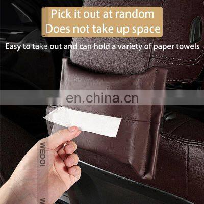 2022 Minimalist Vehicle Mounted Multi-functional Tissue Box for ID4CROZZ Delicate and Designed Leather Tissue Bag photo-5