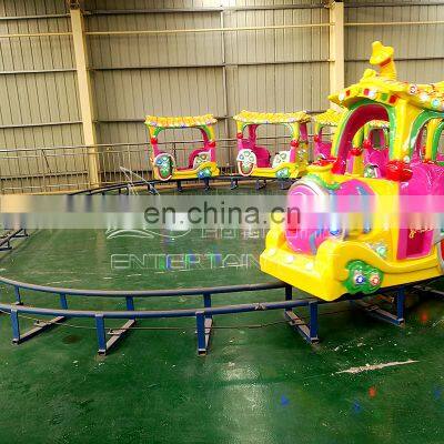 Fairground park rides mini kiddie fiberglass electric rail train for sale