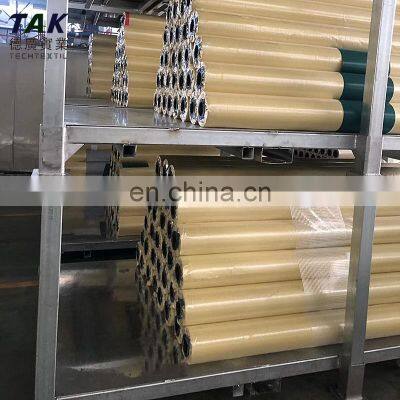 1000d de poliéster recubierto de vinilo de lona de tarpon ignífugo presentando bache, tela de lona de PVC de 610gsm photo-3