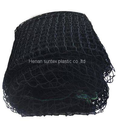 HDPE Black Knotted Sports Court Fence Net, Baseball Football Practice Barrier Netting