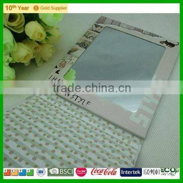 fashion design table type pocket makeup mirror made by paper