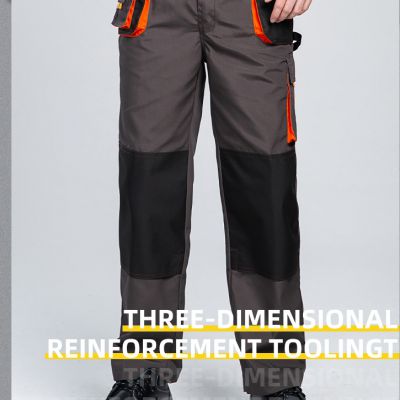 Workwear, work clothes, pants, reinforced steel construction pants, good elasticity, fashionable and comfortable