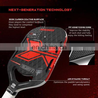 Arronax Edge 3D18K Pickleball Paddle USAPA Approved 3D 3K 18K Carbon Fiber Face for Spin & Control 16mm Control Paddle