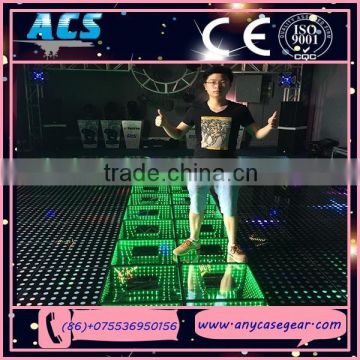 ACS Disco Wedding Party Portable Disco Infinity 3d effect led dance floor for sale