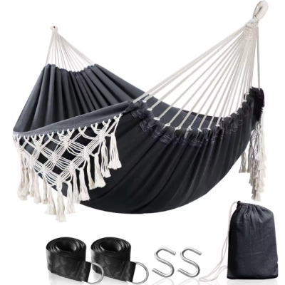Backyard Hammock With Tassels Garden Hammocks With Portable Carry Bag Portable Outdoor Camping Hammock