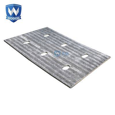 Wodon super wear resistant steel plate with chromium carbide overlay