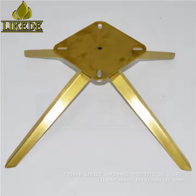New Swivel Stainless Steel Sofa Base Legs Brushed Titanium Gold Chair Base With Electro-Plating for Apartments photo-3