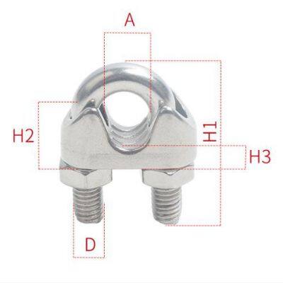 Factory Wholesales Rigging Hardware Lifting Malleable Wire Rope Clamp DIN741 photo-3