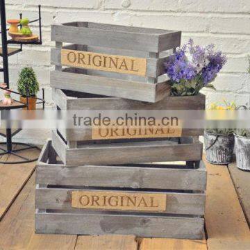 Environmental Unique Customized Vegetables Wooden Crate