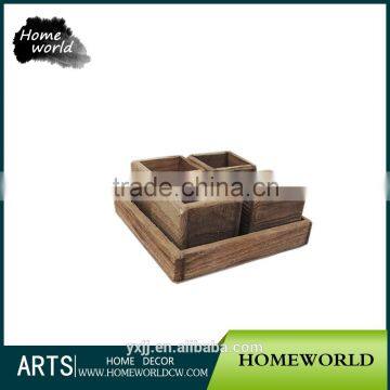 Wood Tray Table Decor Concrete Flower Pot Planter Molds