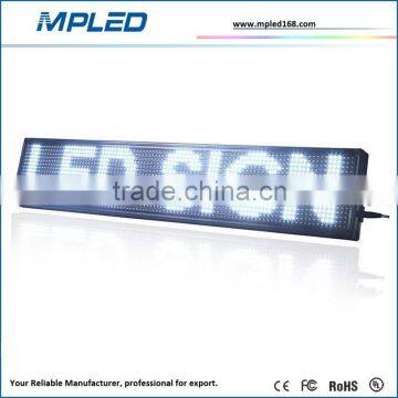 High quality 8"x40"Waterproof outdoor LED sign cheap P10 SMD single white color LED display