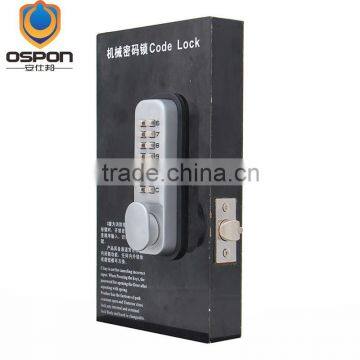 OSPON Mechanical Pushbutton security lock, Satin Chrome OS30B