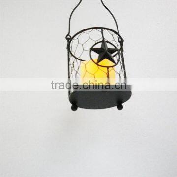 Iron Holiday Candle Lantern,electric Candlestick,polished Brass Holder photo-6