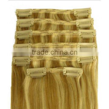 5A cheap 100% human hair clip in hair extension