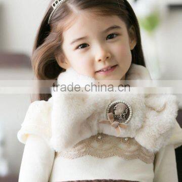 New Arrival Fashion Kids Children's Girl's Bowknot Berber Fleece Knitted Winter Neck Scarf photo-3