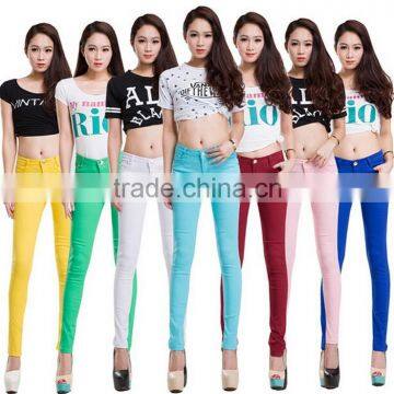 Fashion Women Sexy Candy Color Pencil Trousers, Casual Pants, Skinny Pants