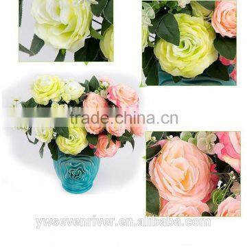 High-end European Head of Sichuan March 12 Roses Simulation Plants Plastic Artificial Flowers Yiwu Simulation Flower Wholesale m photo-4