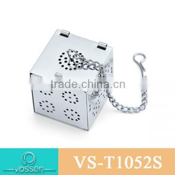 Silver plating dice shaped tea infuser