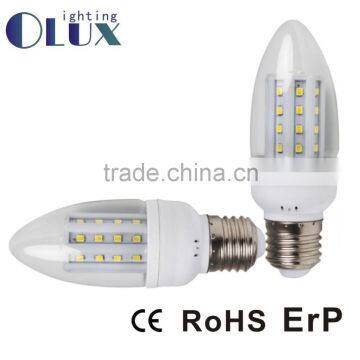 Epistar CRI>80 led corn bulb, C35 5W 110/230V led corn light, clear glass cover led corn light