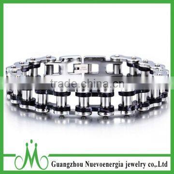 Mens 316L Stainless Steel Heavy Silver Motorcycle Bike Chain Bracelet Wholesale