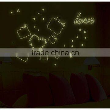 PVC glow in dark photo frame decals