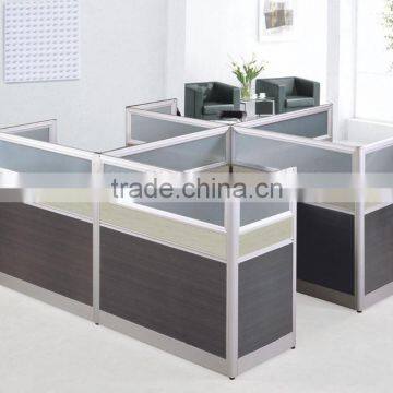 Modern 4 person desk L shaped office table partition (SZ-WSB436)