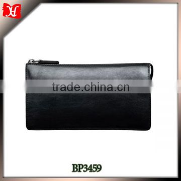 Full grain leather men handbags and purses with wrist