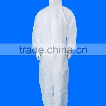 Disposable White Coverall with Hood and Boots