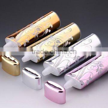 full body stamping sofe tubes , cosmetic packaging with metallic cap