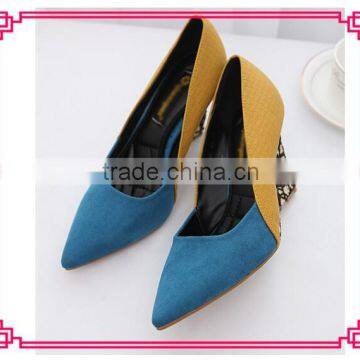 New design pointed toe platform wedge heel women shoes