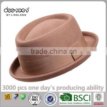 Custom Wool Felt Pork Pie Hat Wholesale Men Hat                        
                                                Quality Choice