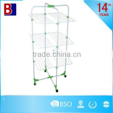 Latest fashion 3 Tiers Metal Cross folding clothes dryer