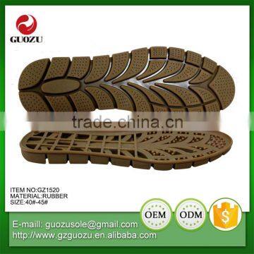 Sole type men mocassin shoe sole rubber outsole for sale