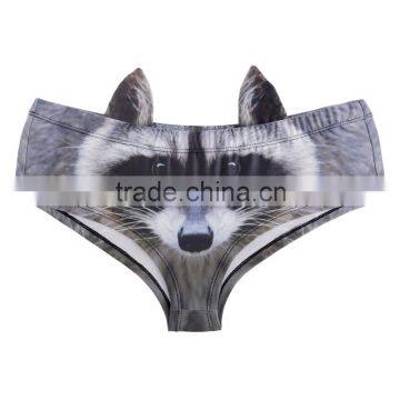 Factory Price 3D Print Hot Sale Polyester Custom Design Sexy Woman Panties