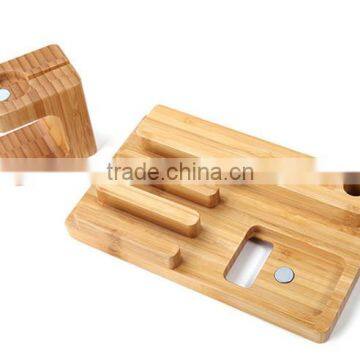 2 in 1 Charger Holder For Apple Watch Stand Bamboo Wood,For Dock photo-5