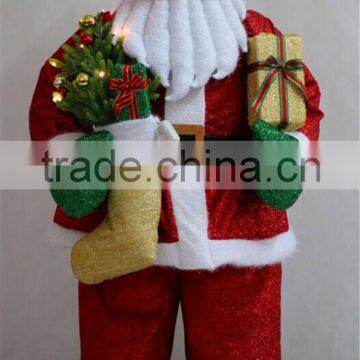 XM-A6186 outdoor plastic giant inflatable standing santa with light up