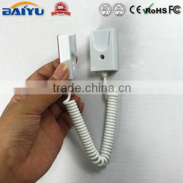 White plastic magnetic mobile phone holder with spring wire for digital products shop