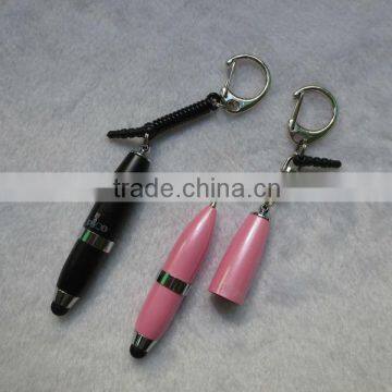 New design mini touch pen with keychain