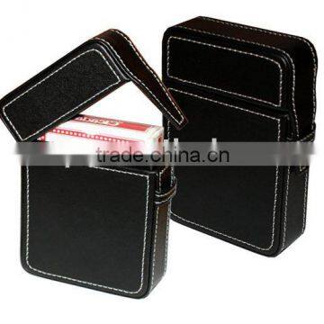 Leather Poker Case for 1 deck of playing card