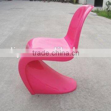 modern fiberglass S shape dining chair,living room chair