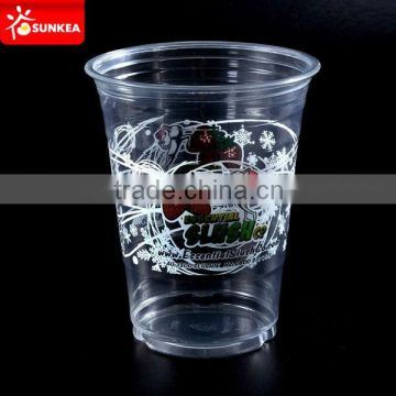 Sunkea supply custom clear PET plastic cups,cold drinking cups in China