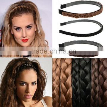 1PC Vintage Twisted Wig Headband For Women Wedding Hair Bands Hairband Plaited Braided Hair Accessories