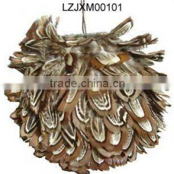 Christmas pheasant feather balls LZJXM00101