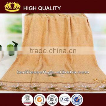 high-grade micro fiber bath towels with embroideried border