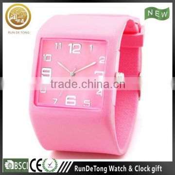 Catch your eyes matching bright color silicone wristband watch