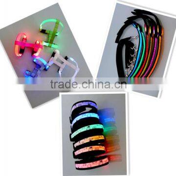 Shenzhen factory direct sale led collar,led leash,led harness,cheap price for promotion